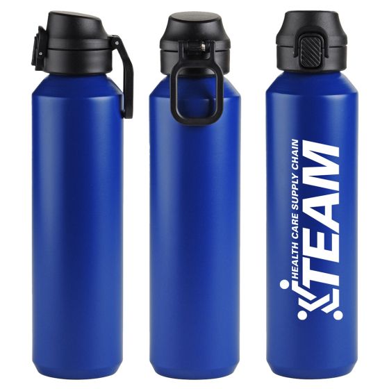 Flip top aluminum bottle