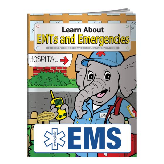 EMTs and Emergencies Coloring/Activity Book - EMS315  (Min. Quantity Purchase - 300 pcs.)