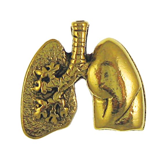 Gold Lungs Lapel Pin - RC201