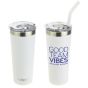 Double-Wall Stainless Tumbler w/Straw - ON400 (Min. Quantity Purchase - 25 pcs.)