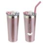 Double-Wall Stainless Tumbler w/Straw - SW200 (Min. Quantity Purchase - 25 pcs.)