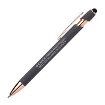 Gold Soft Gray Stylus Pen - QA09GG