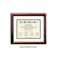 Custom Matted Frame with Mounted Certificate - AB02M