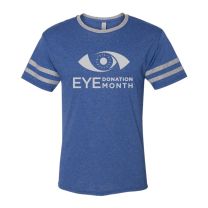 Blue Heather Varsity Adult Tri-Blend T-shirt - EB33 (Min. Quantity-24 pcs. total)