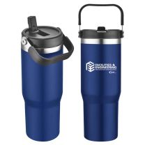 30 oz Vacuum Insulated Tumbler with Flip-Top Spout - ENG407 (Min. Quantity Purchase - 25 pcs.)
