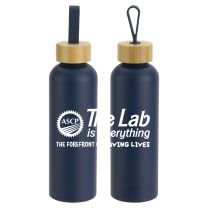 Aluminum Bottle w/Bamboo Lid - L505 (Min. Quantity Purchase - 25 pcs.)