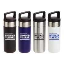 20 oz Vacuum Insulated Bottle w/ Carabiner Lid - SS113 (Min. Quantity Purchase - 25 pcs.)